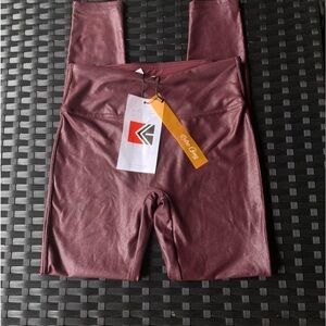 Retro Gong Women's Faux Leather Leggings Stretch High Waisted Pleather Pants
